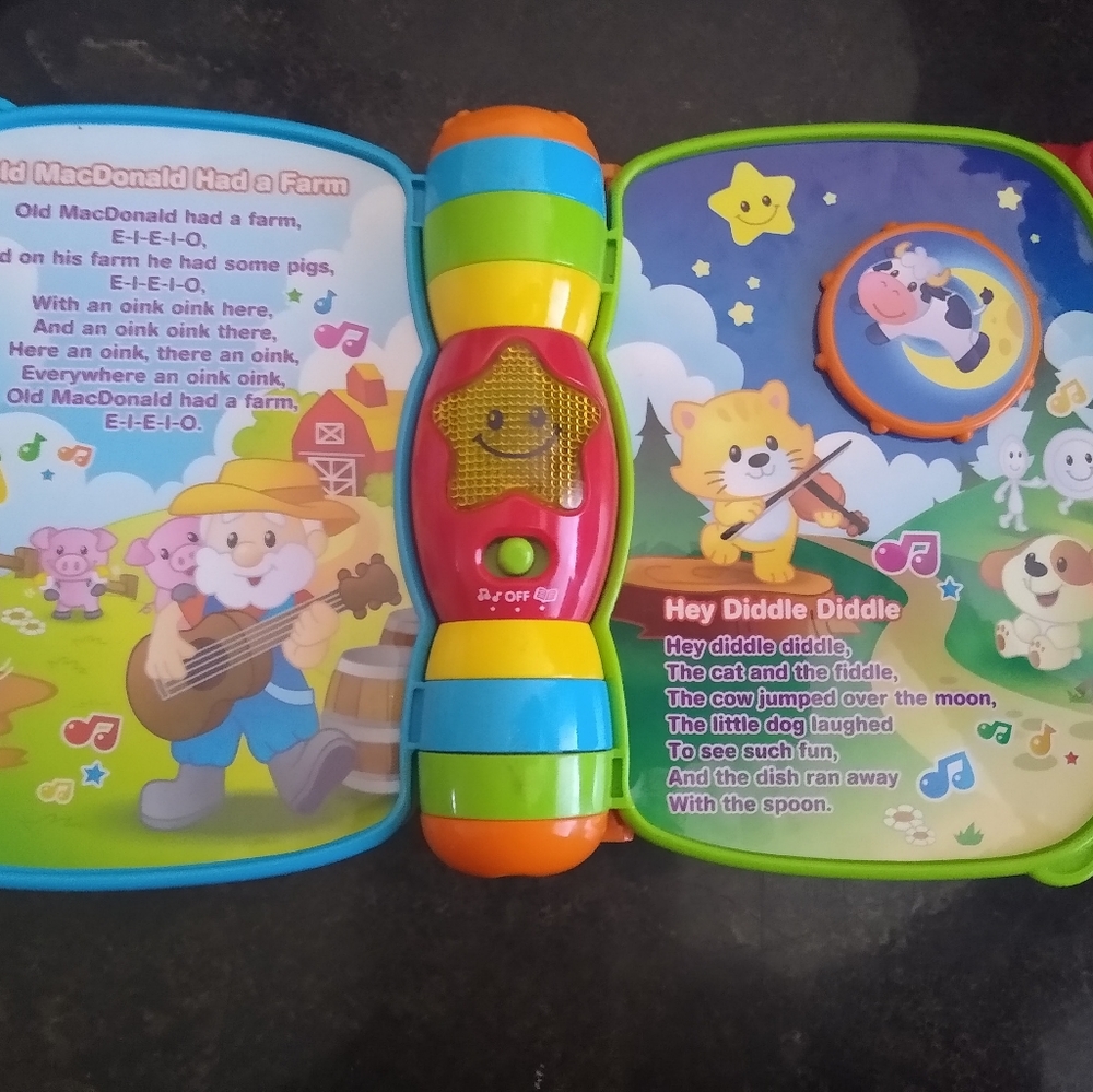VTECH Musical Rhymes Book Red & Yellow Baby Toddler Learning Toy Baby